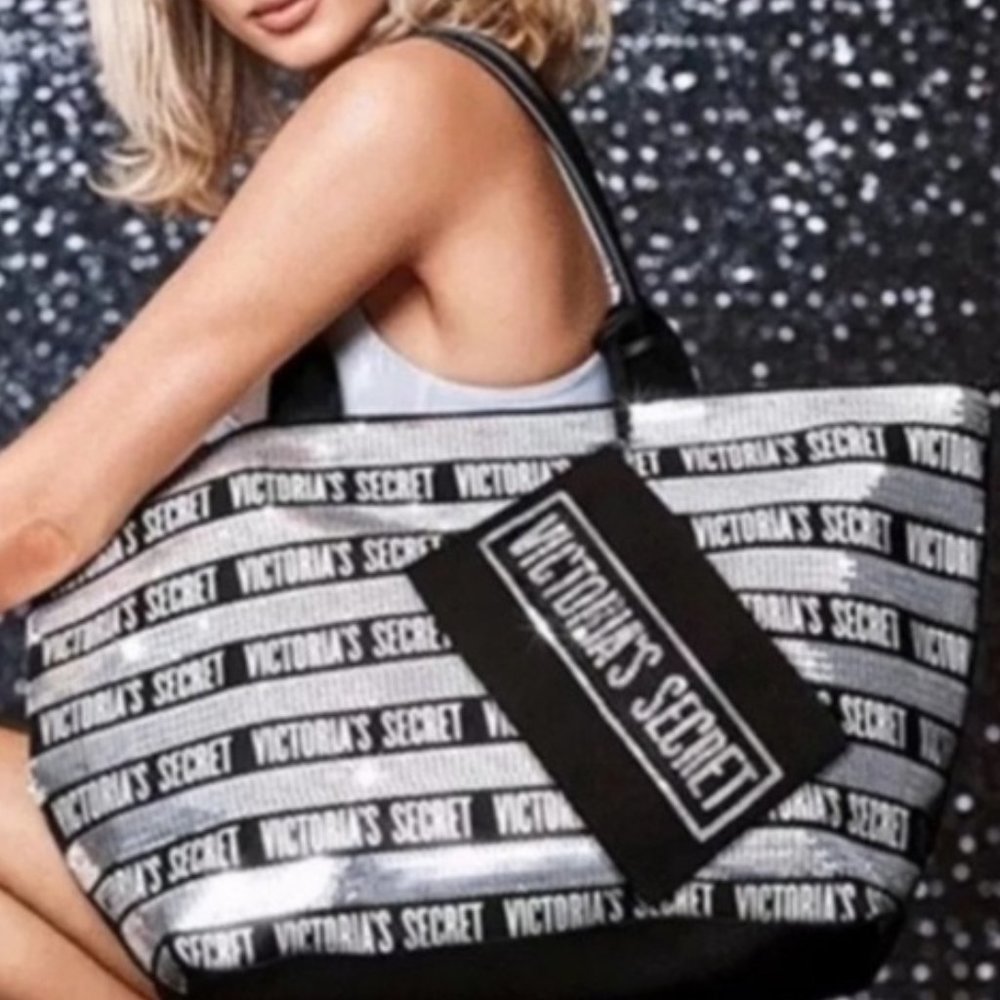 Victoria Secret Sequined Tote and Clutch NWOT
